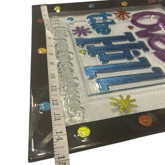 Pfaltzgraff Over The Hill Glass Platter 15” Vintage Y2K Party Decor Large Dish - Picture 4 of 10